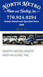 Mobile Screenshot of northmetrowaste.com